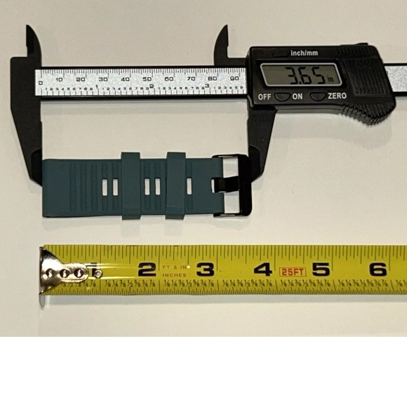 Watch Band 25mm Green w Black Rubber Replacement 4 Nixon 51-30 Strap Garmin NEW! - Picture 9 of 12